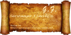 Gerstmayer Flavián névjegykártya